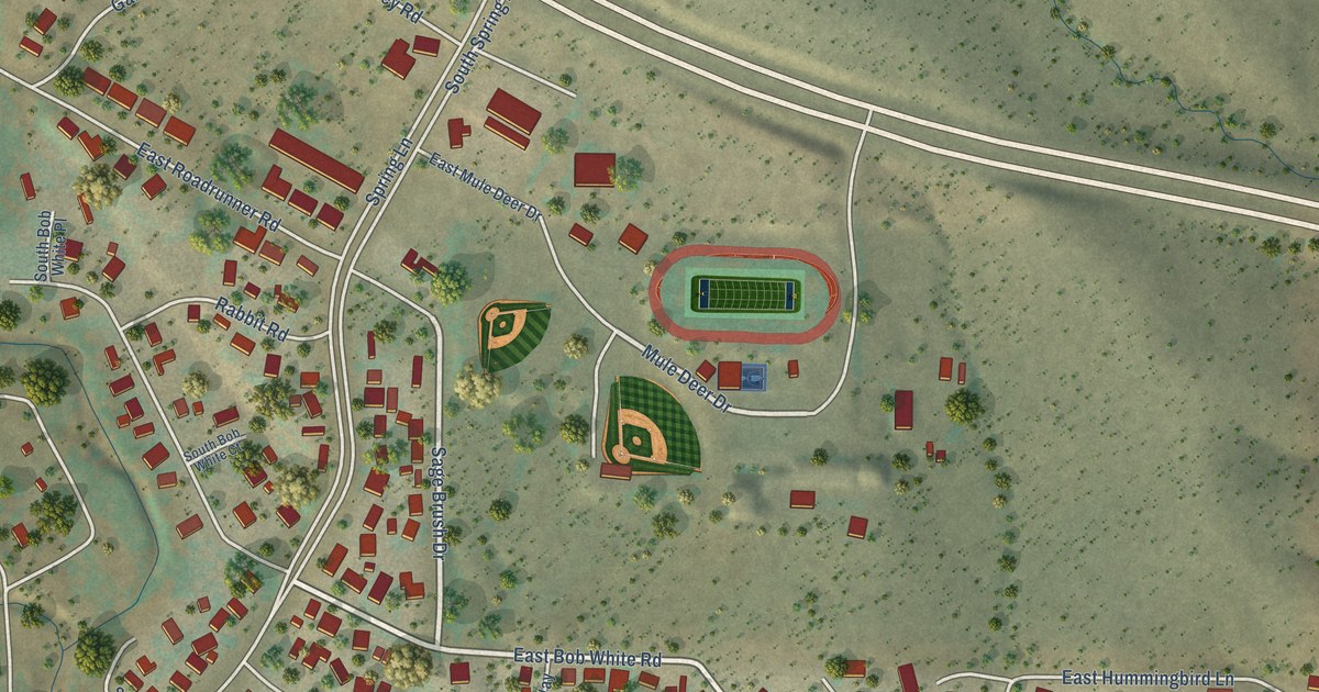 Detailed Map of Spring Valley, Arizona