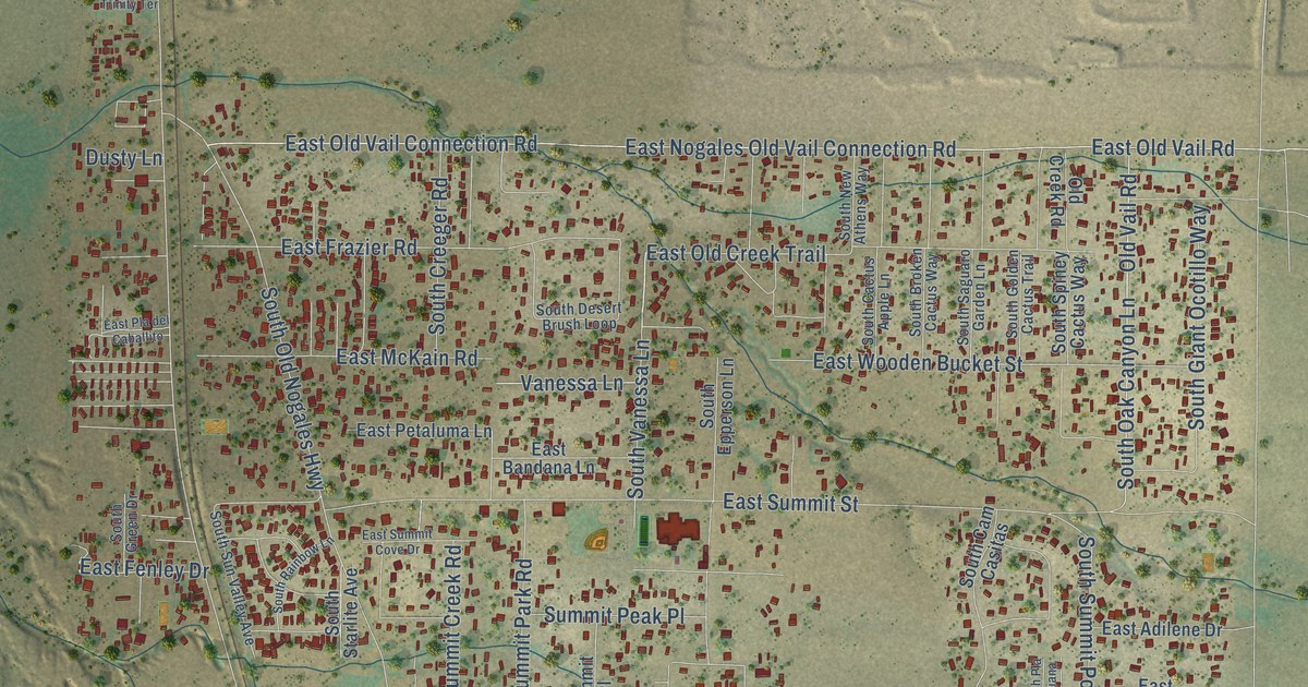 Detailed Map of Summit, Arizona