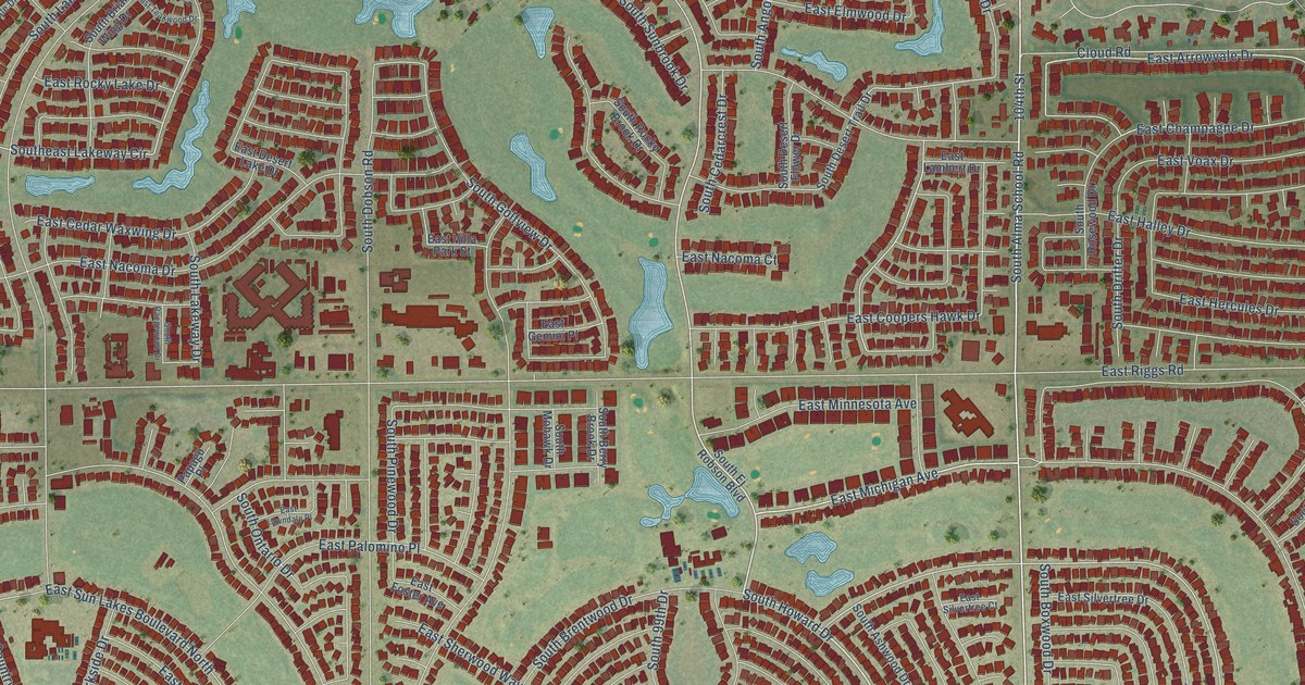 Map of Sun Lakes, Arizona in 2026