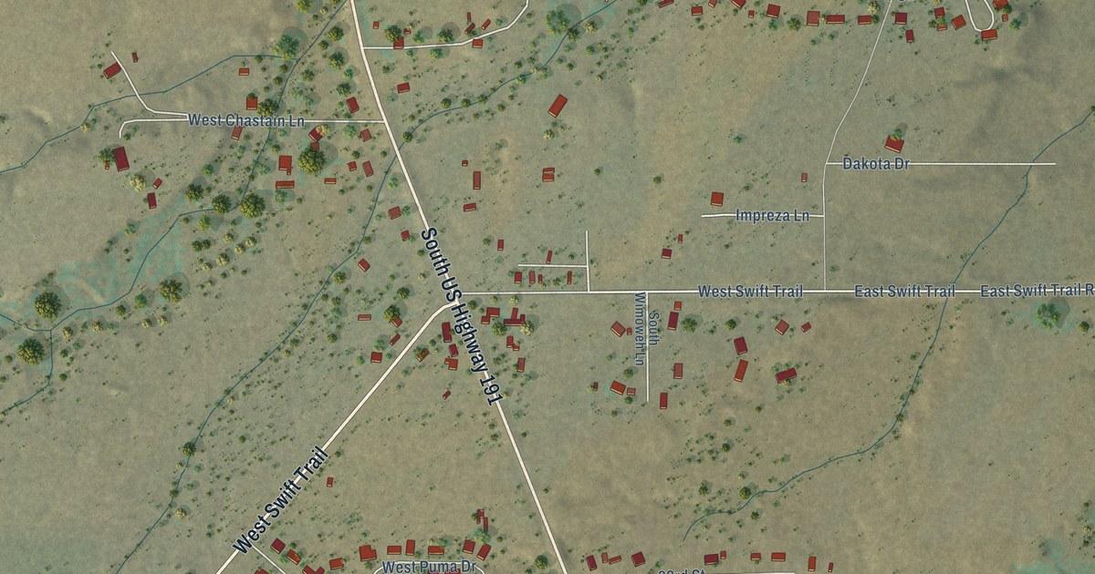 Detailed Map of Swift Trail Junction, Arizona