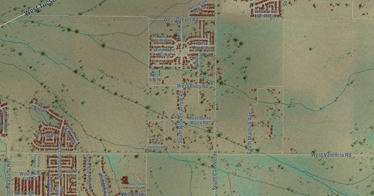 Map of Valencia West, Arizona in 2026