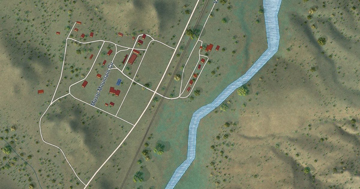 Map of Valentine, Arizona in 2026
