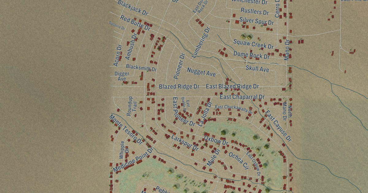 Detailed Map of Valle Vista, Arizona