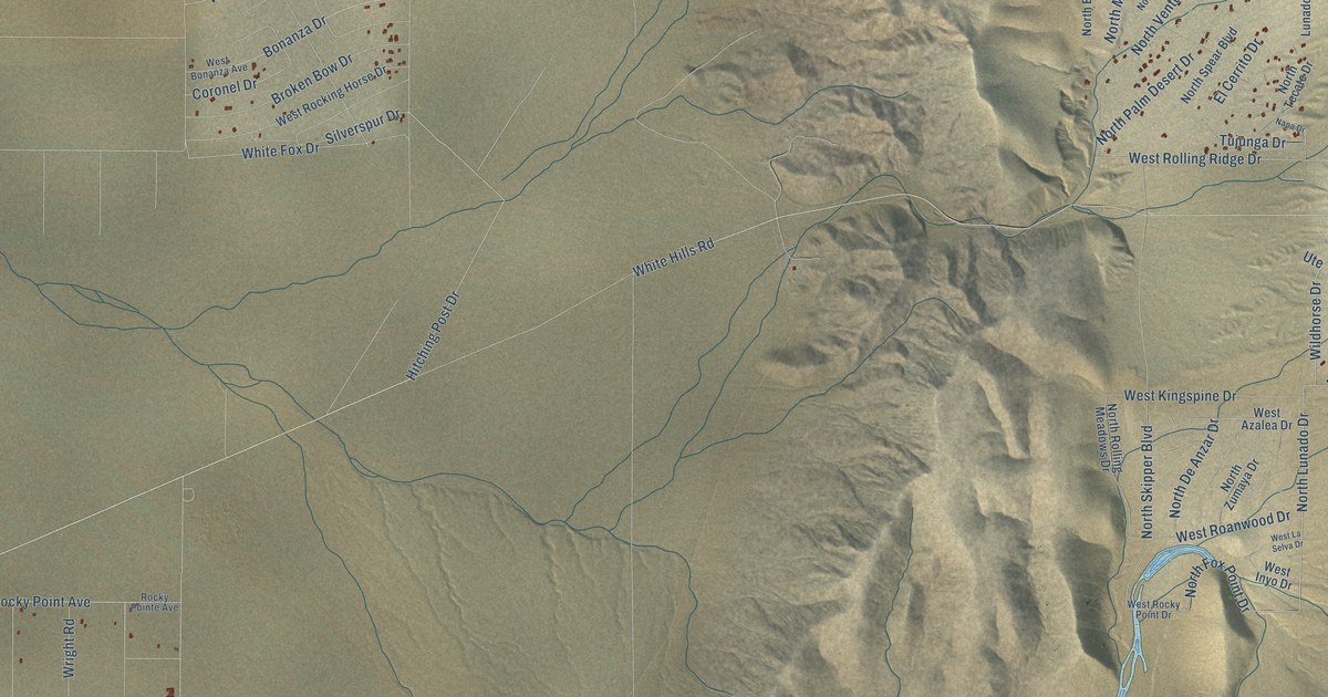 Detailed Map of White Hills, Arizona