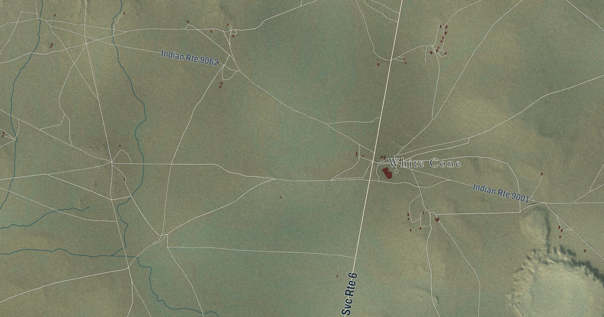 Detailed Map of Whitecone, Arizona