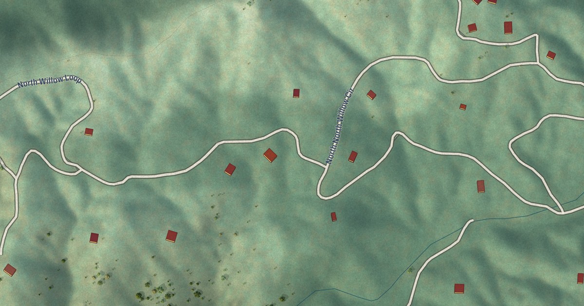 Map of Willow Canyon, Arizona
