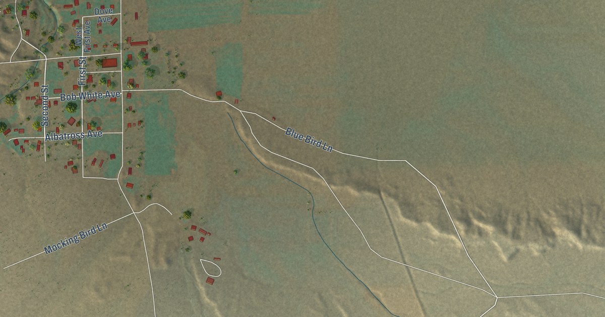 Map of Woodruff, Arizona in 2026