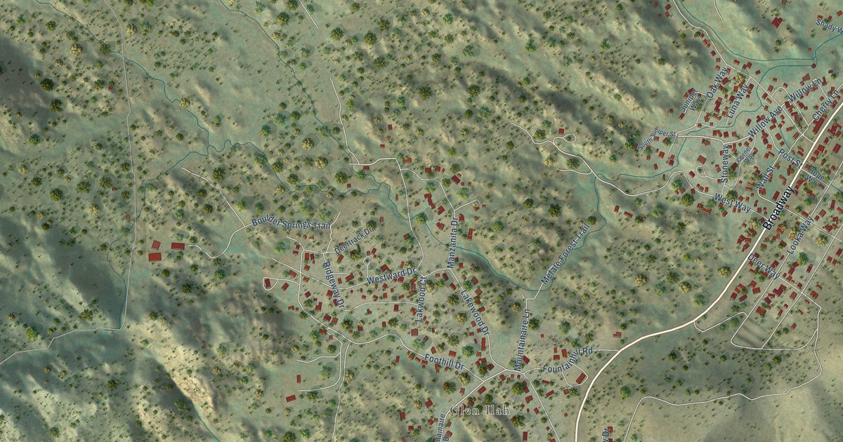 Map of Yarnell, Arizona