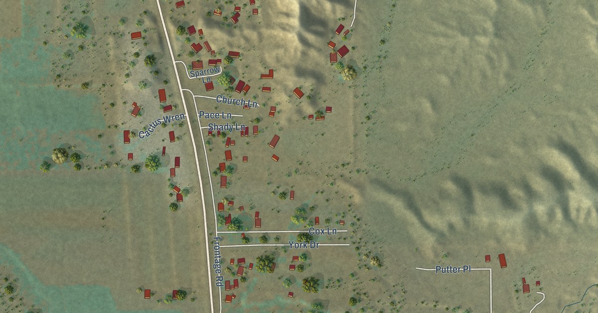 Map of York, Arizona in 2026