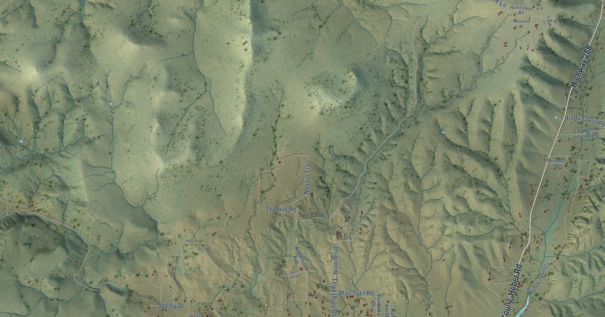 Map of Young, Arizona in 2026
