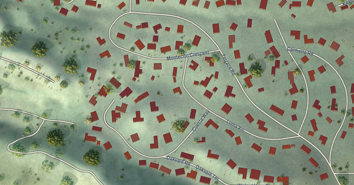 Map of Acalanes Ridge, California in 2026