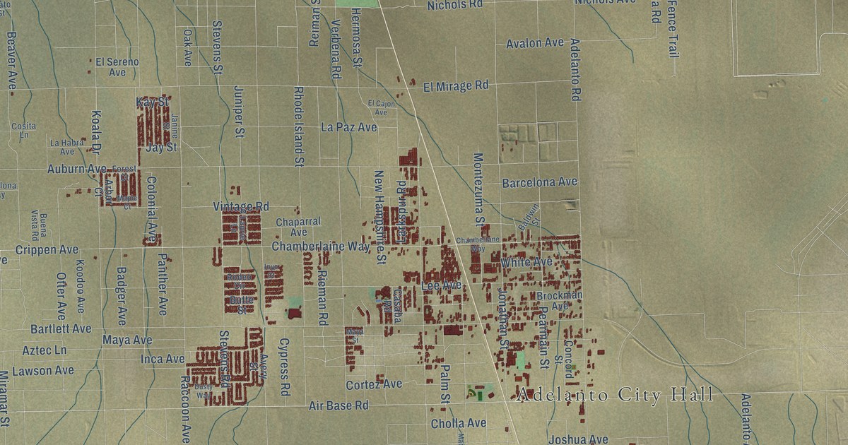 Map of Adelanto, California in 2026