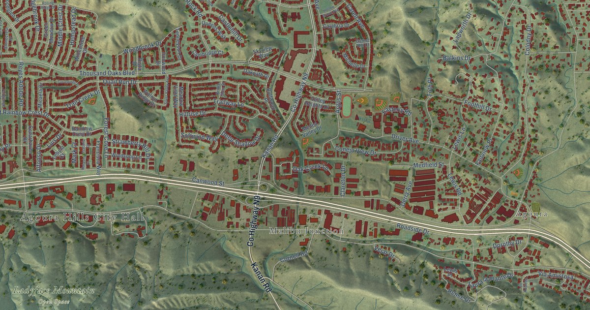 Map of Agoura Hills, California in 2026