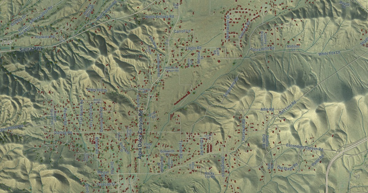 Map of Agua Dulce, California in 2026