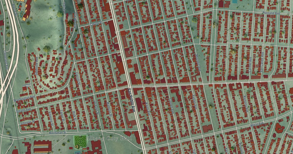 Map of Albany, California in 2026