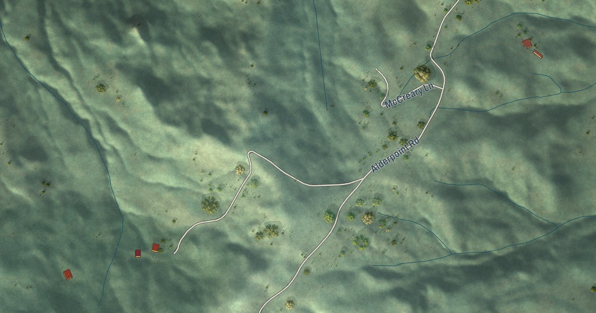 Map of Alderpoint, California in 2026