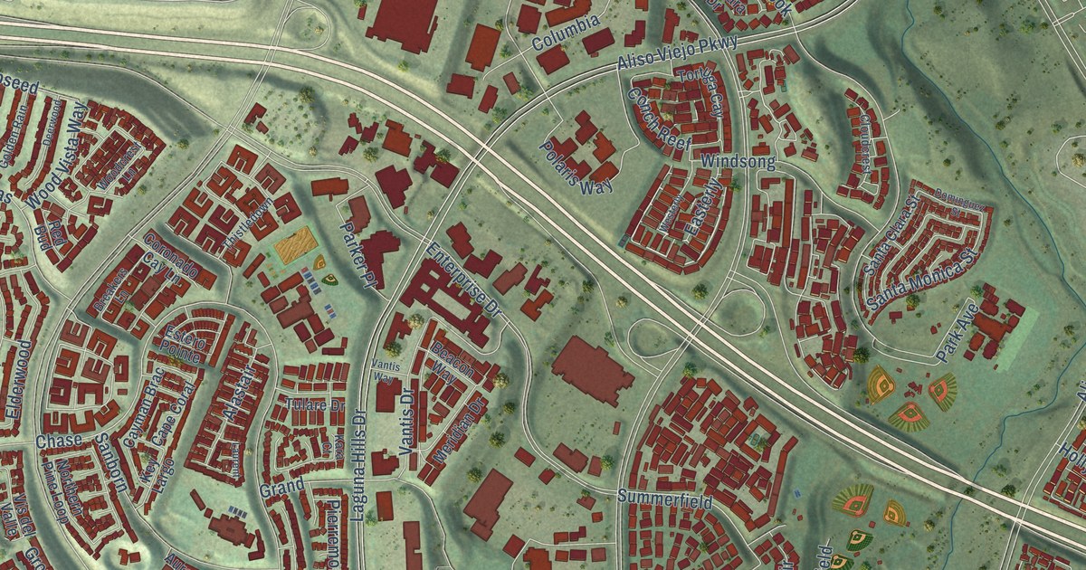 Map of Aliso Viejo, California in 2026