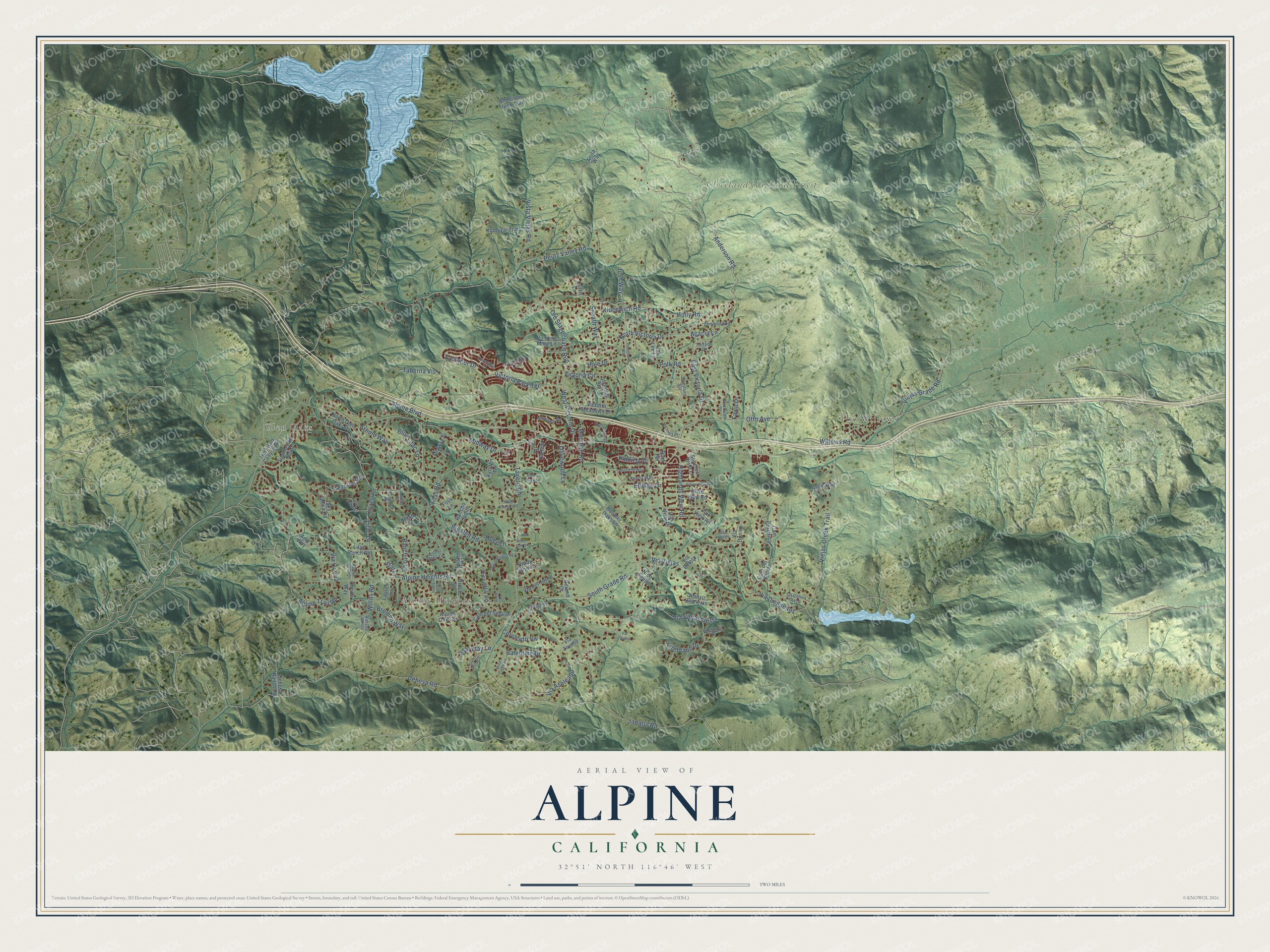 Watermarked full-map preview of Alpine, California