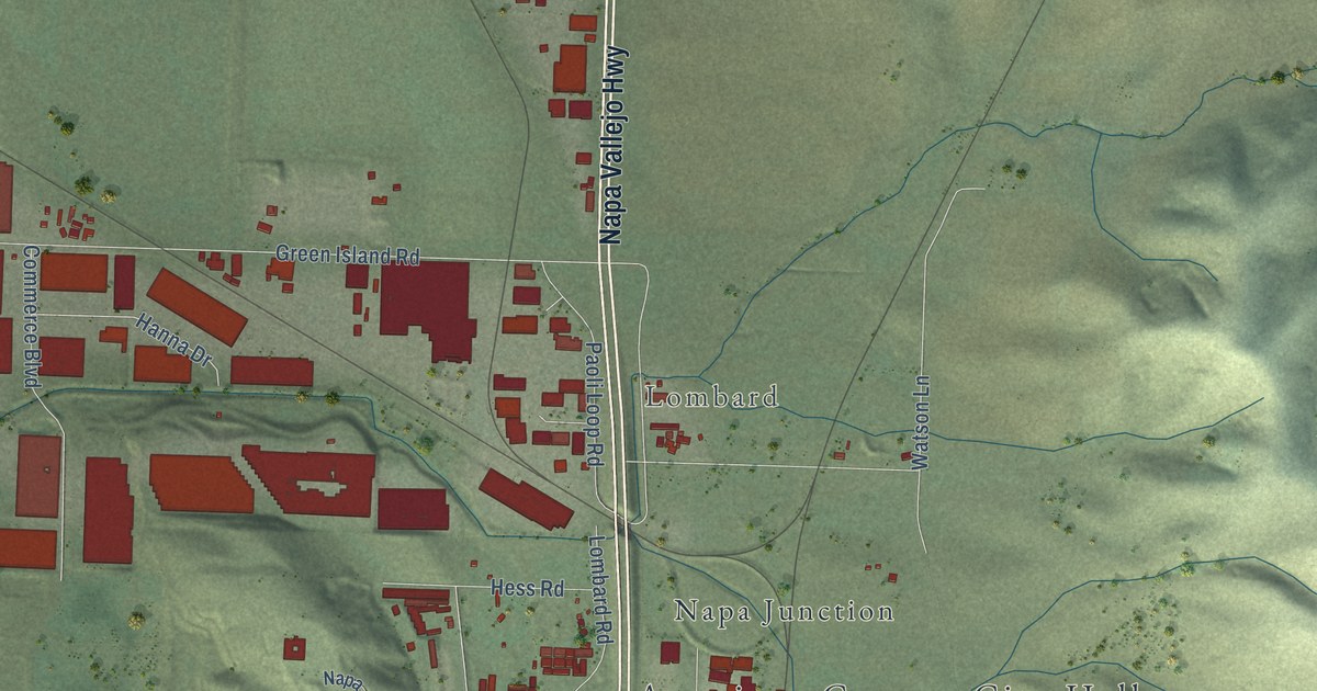 Map of American Canyon, California in 2026
