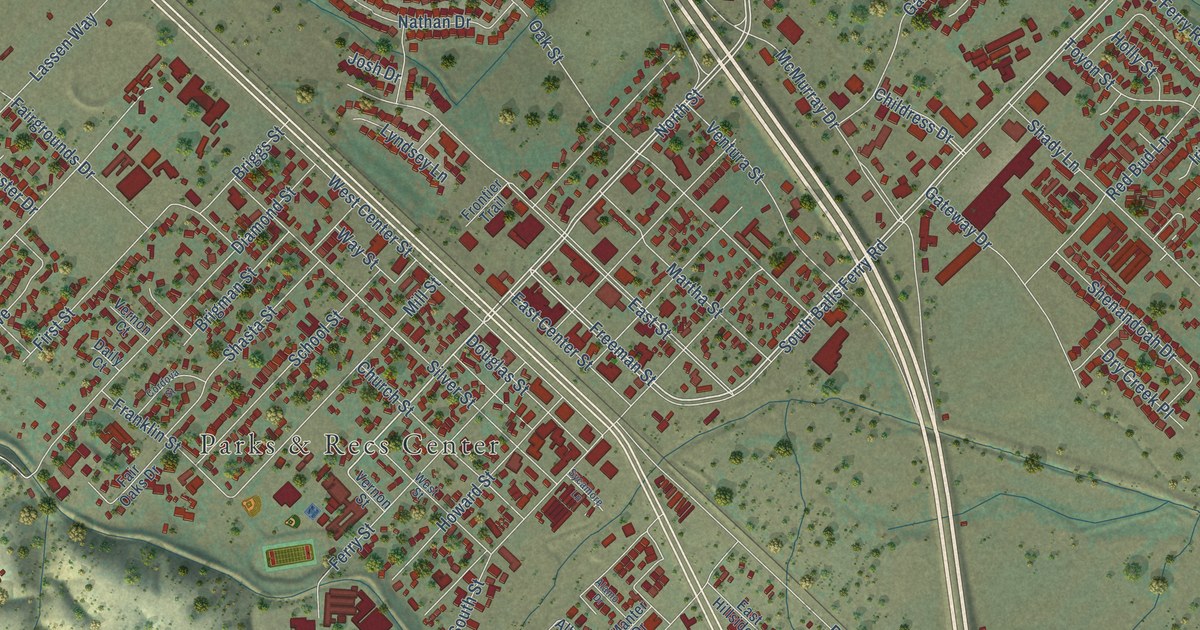 Map of Anderson, California in 2026