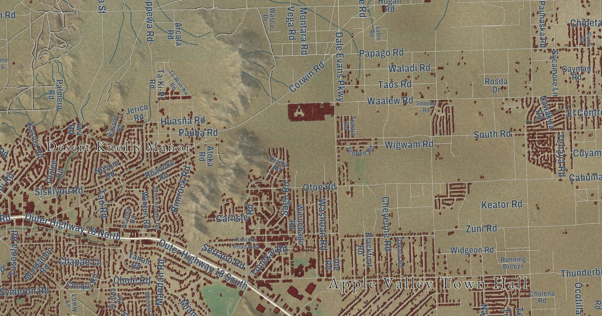 Map of Apple Valley, California in 2026