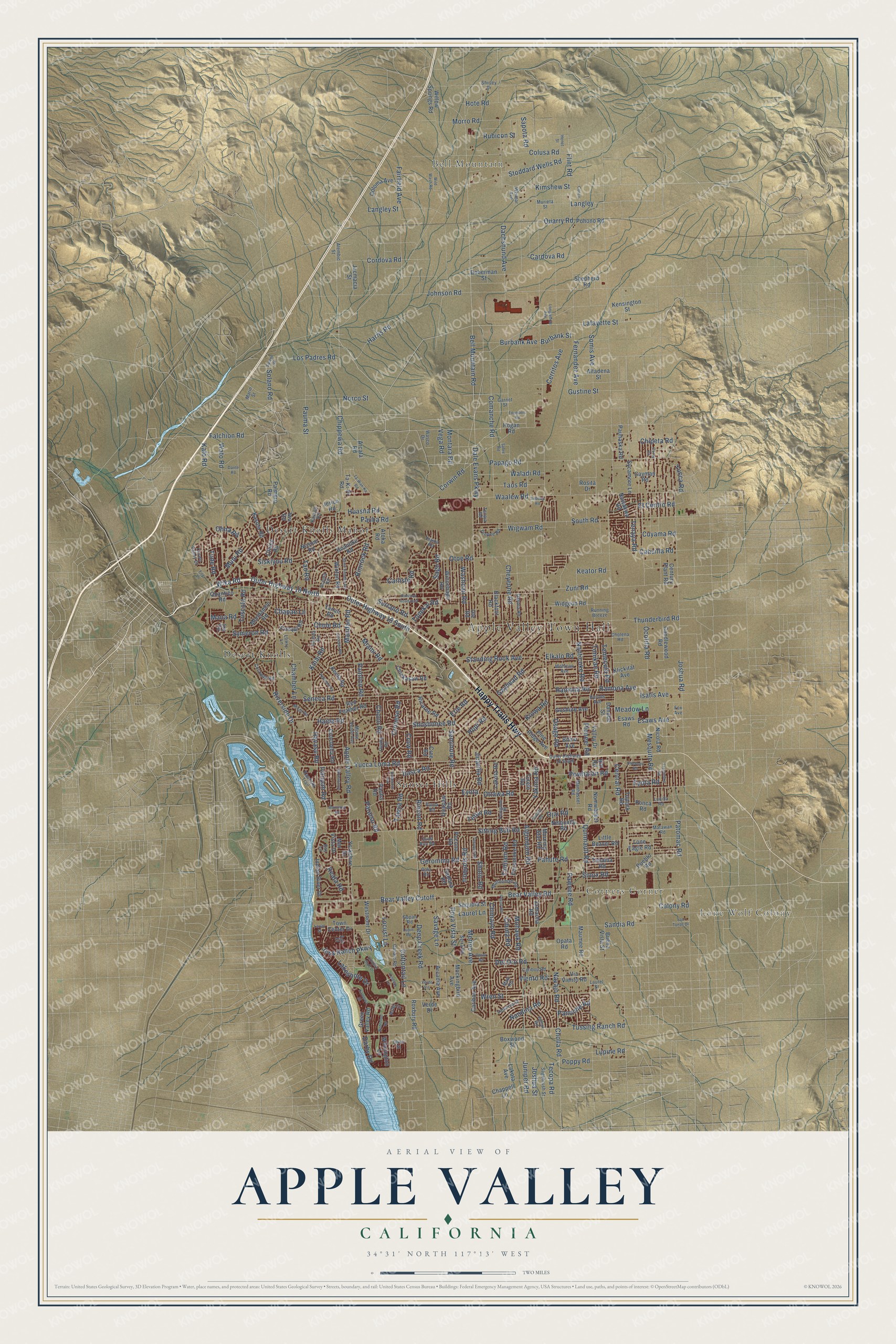 Watermarked full-map preview of Apple Valley, California