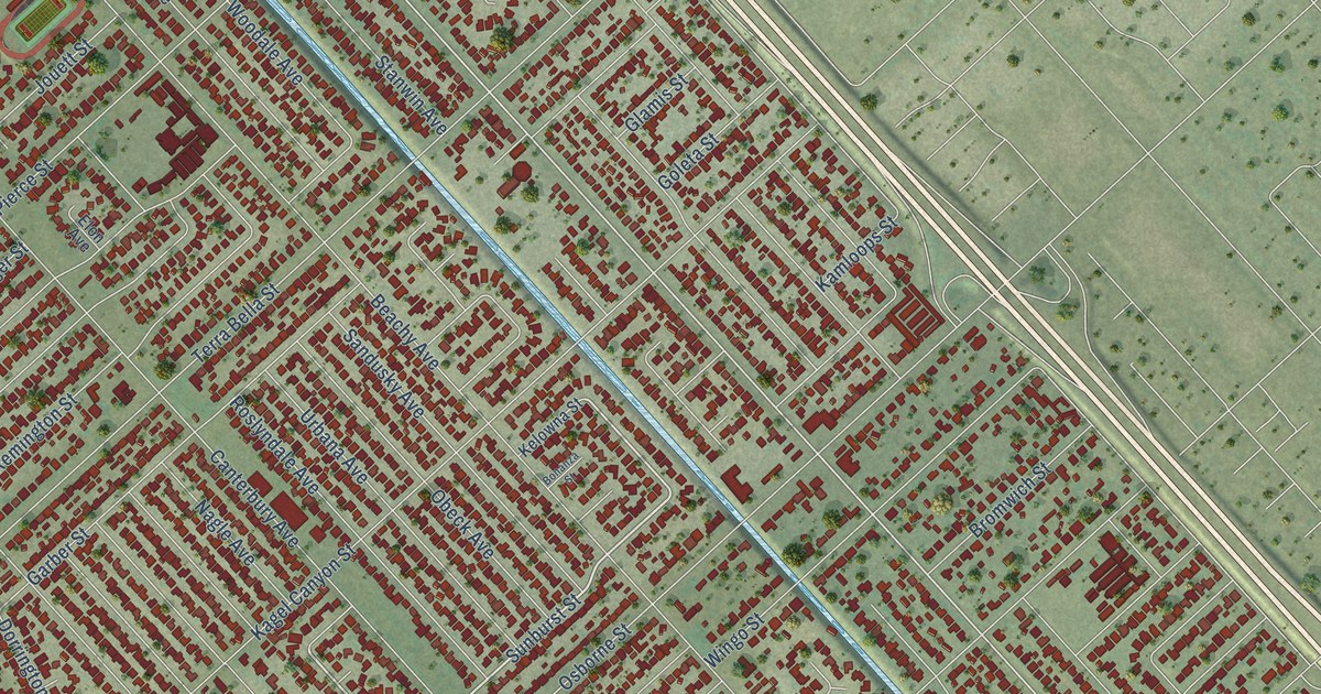 Map of Arleta, California in 2026