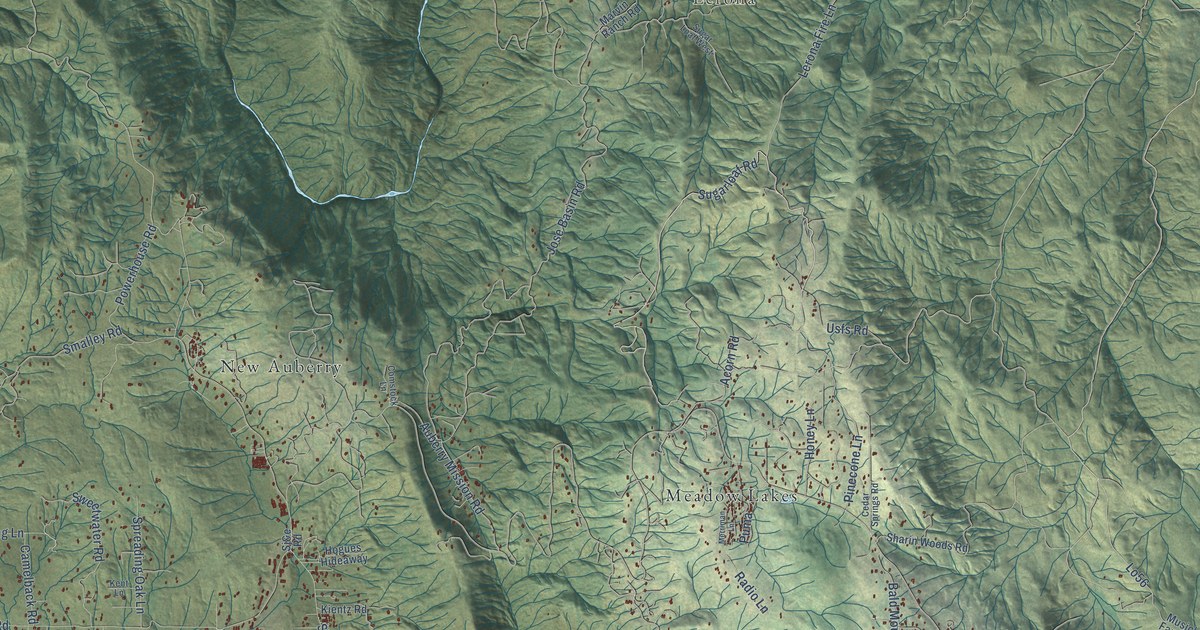 Map of Auberry, California in 2026