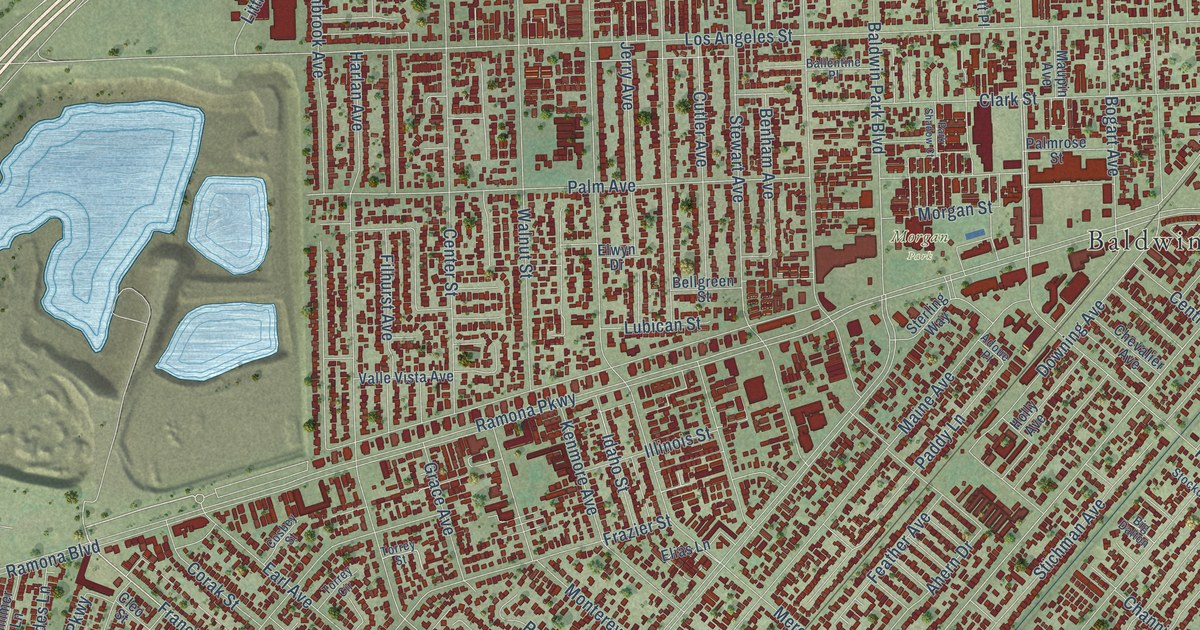 Map of Baldwin Park, California in 2026