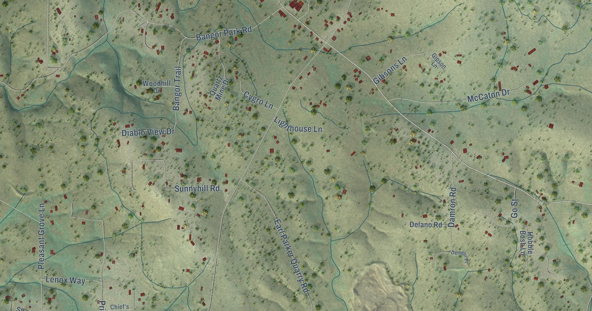 Map of Bangor, California in 2026