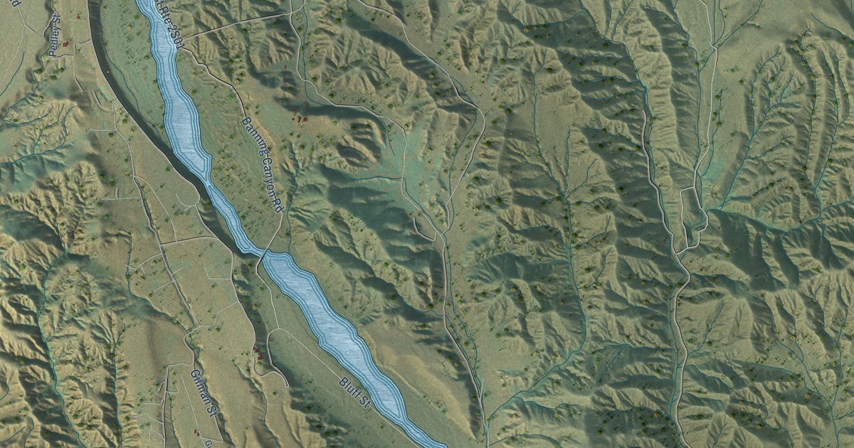 Map of Banning, California in 2026