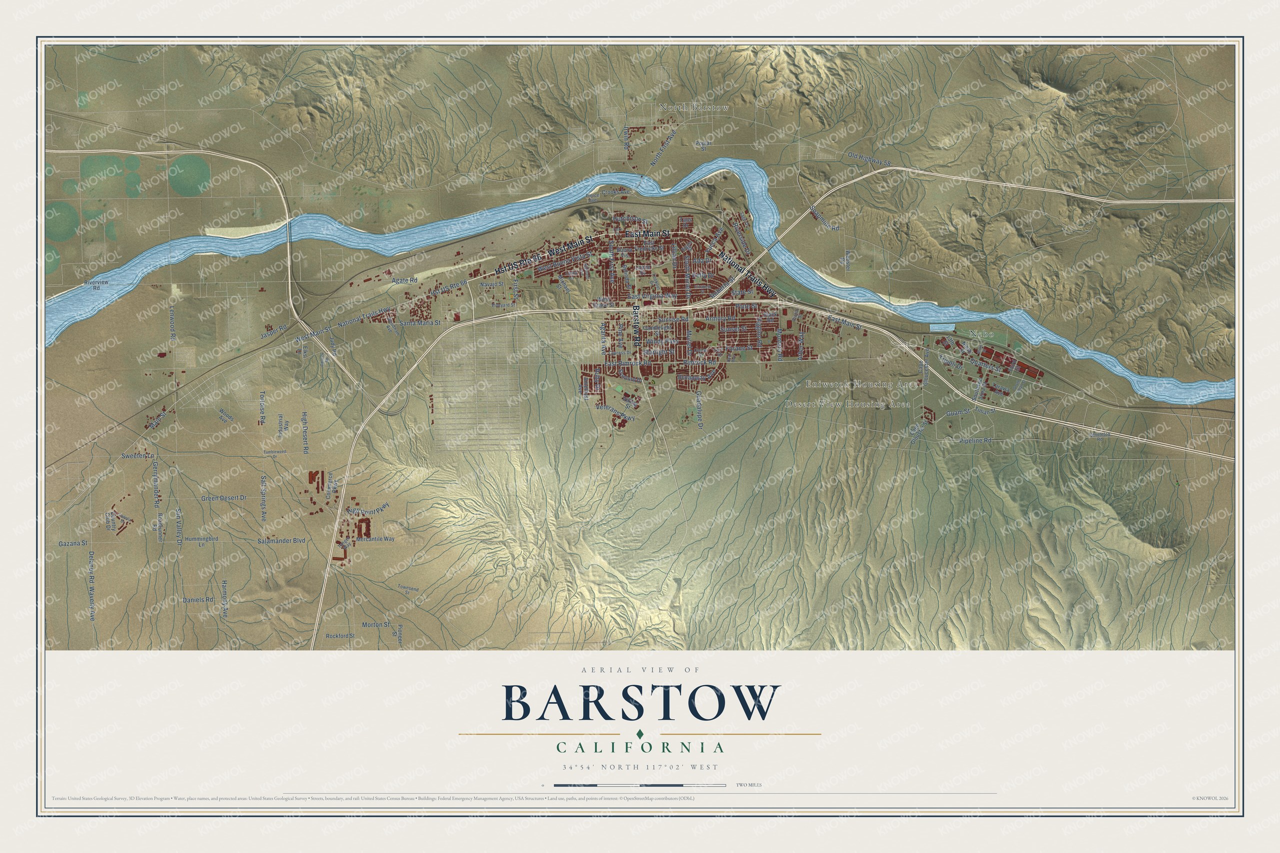 Watermarked full-map preview of Barstow, California