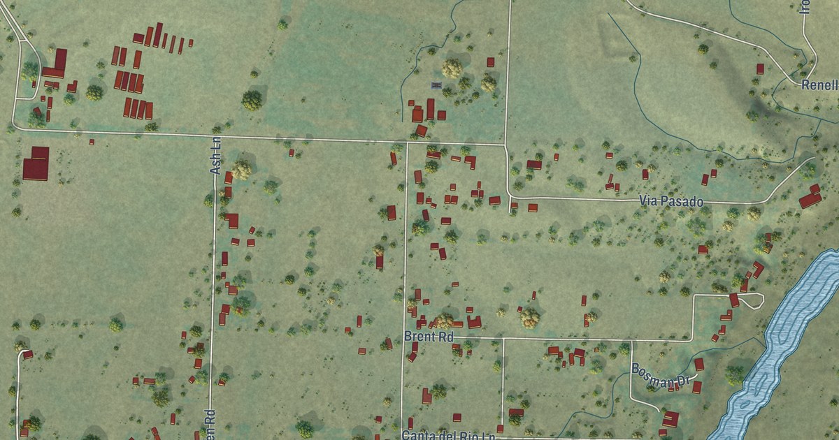 Map of Bend, California in 2026
