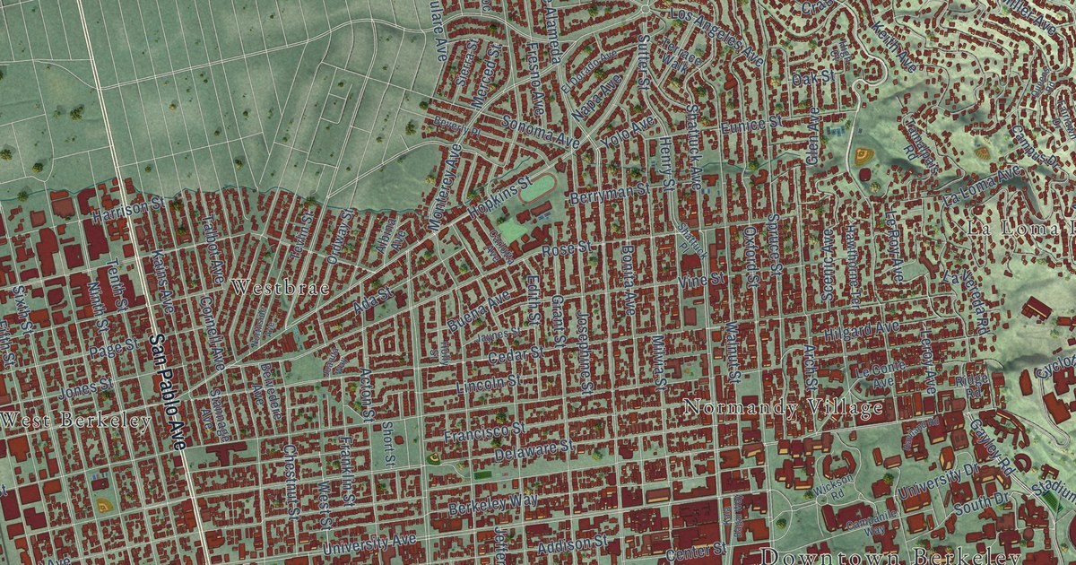 Map of Berkeley, California in 2026