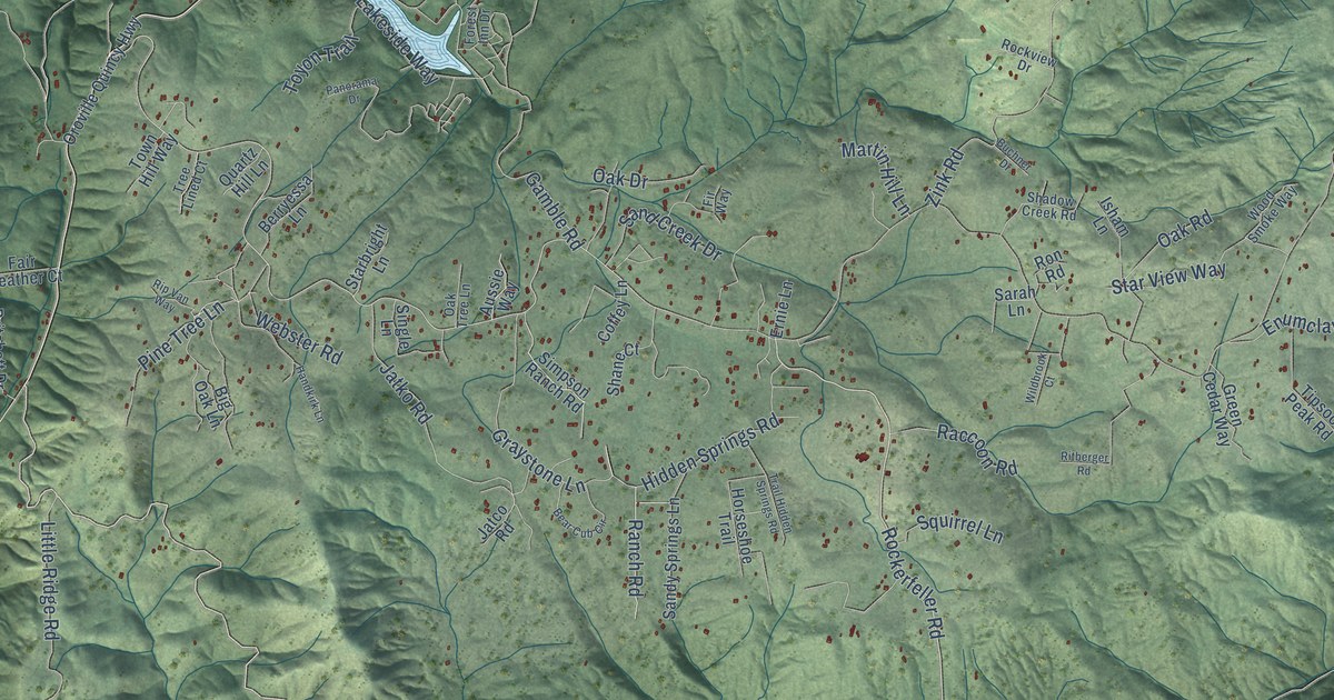 Map of Berry Creek, California in 2026