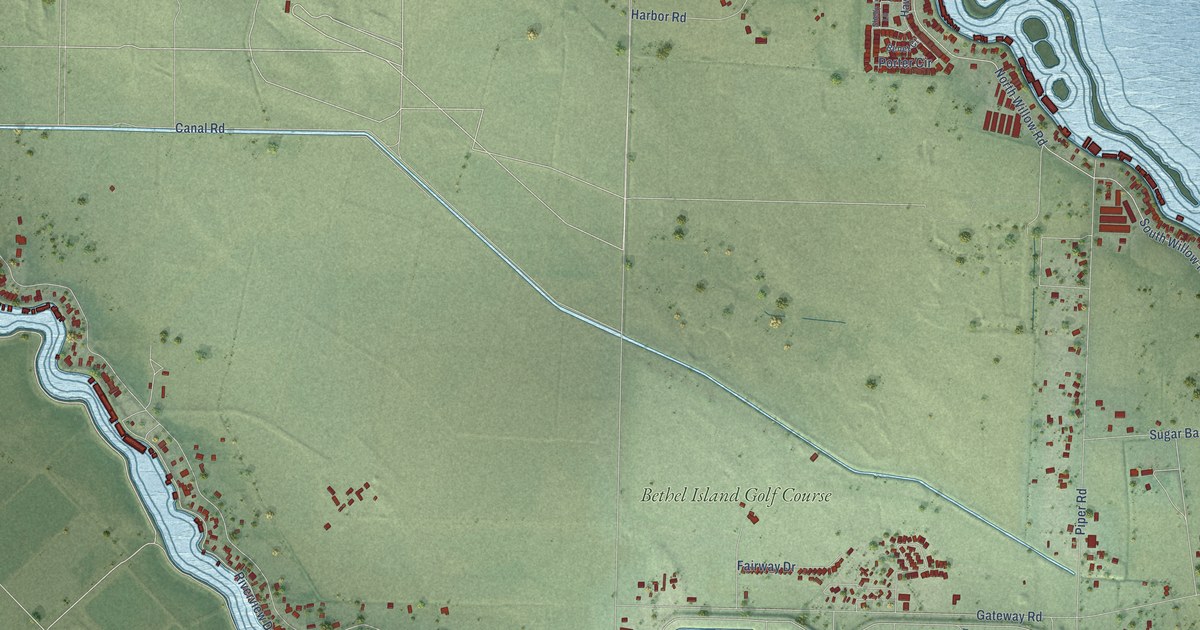 Map of Bethel Island, California in 2026