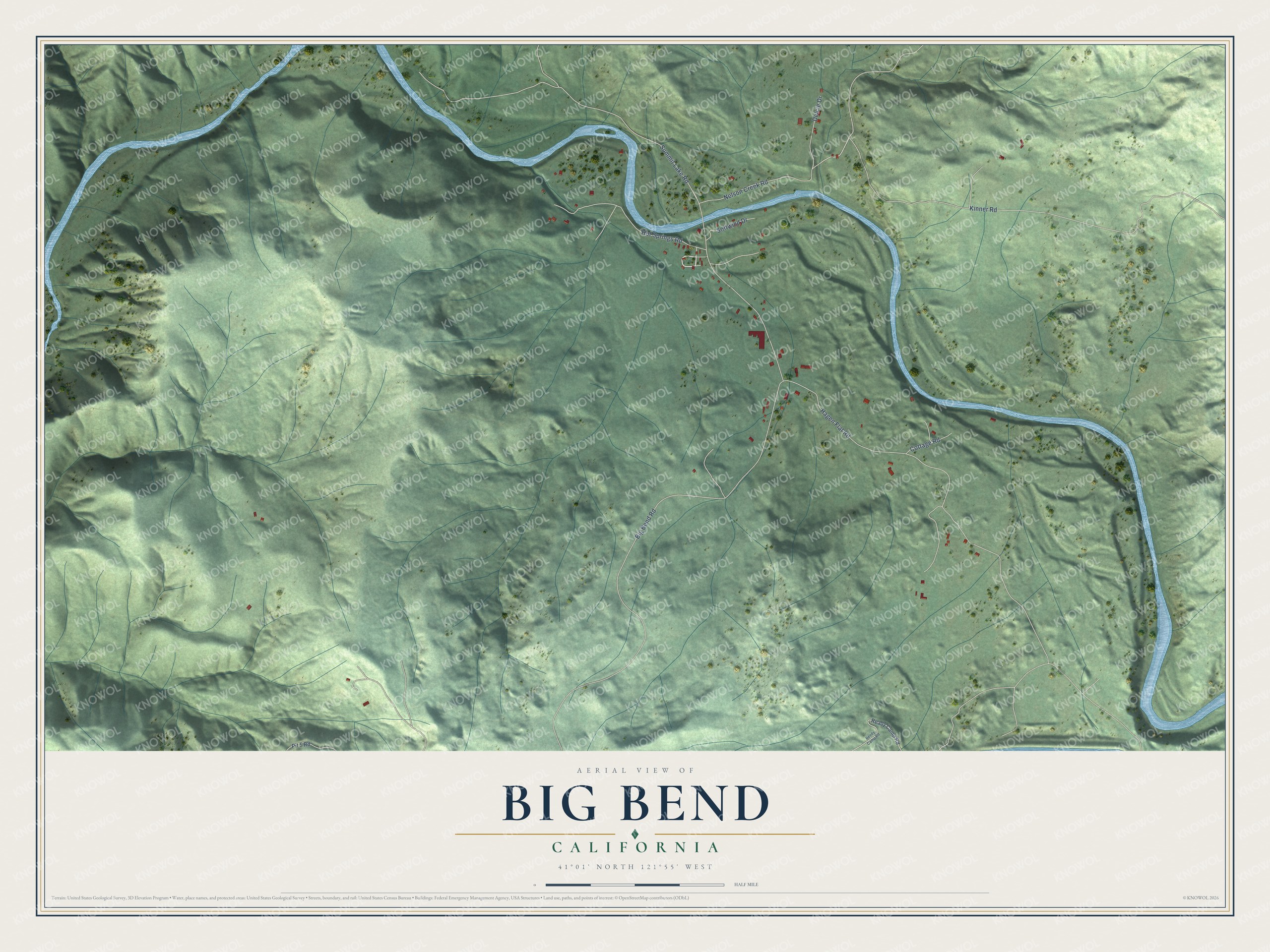 Watermarked full-map preview of Big Bend, California