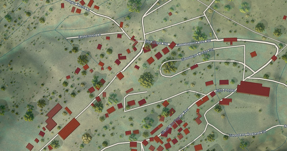 Map of Big Creek, California in 2026