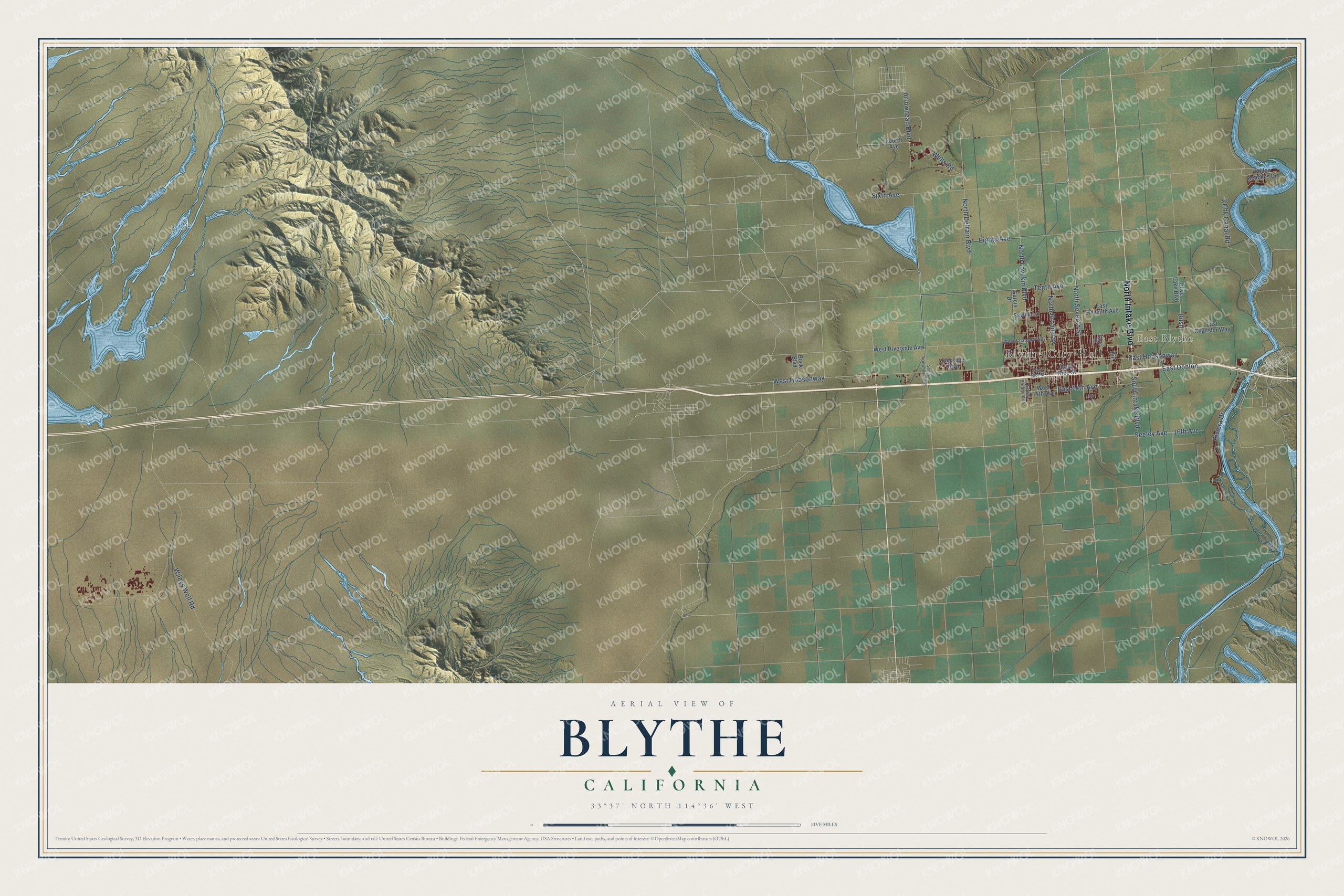 Watermarked full-map preview of Blythe, California