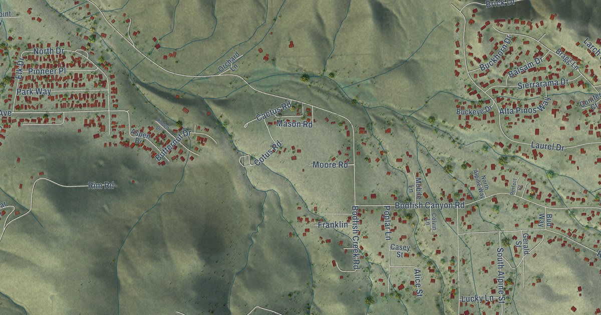 Map of Bodfish, California in 2026