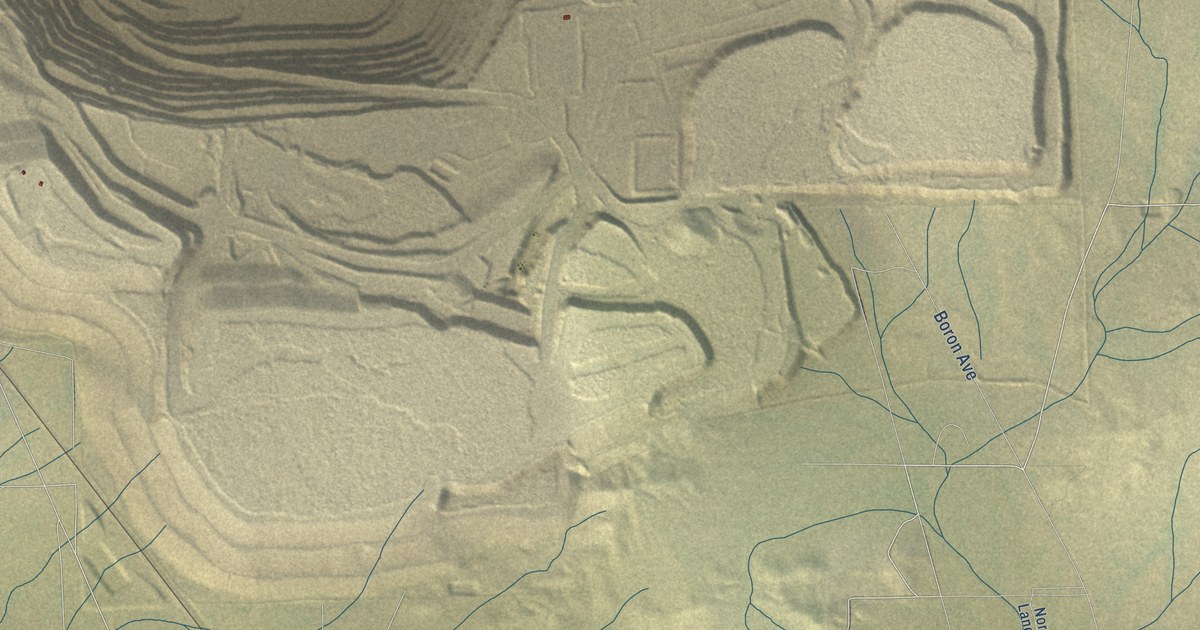 Map of Boron, California in 2026