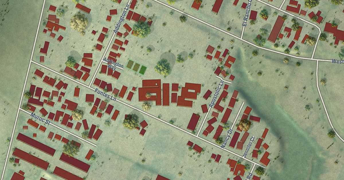 Map of Boronda, California in 2026