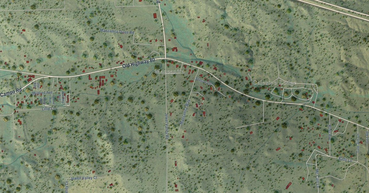 Map of Boulevard, California in 2026