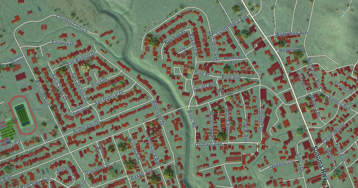 Map of Boyes Hot Springs, California in 2026