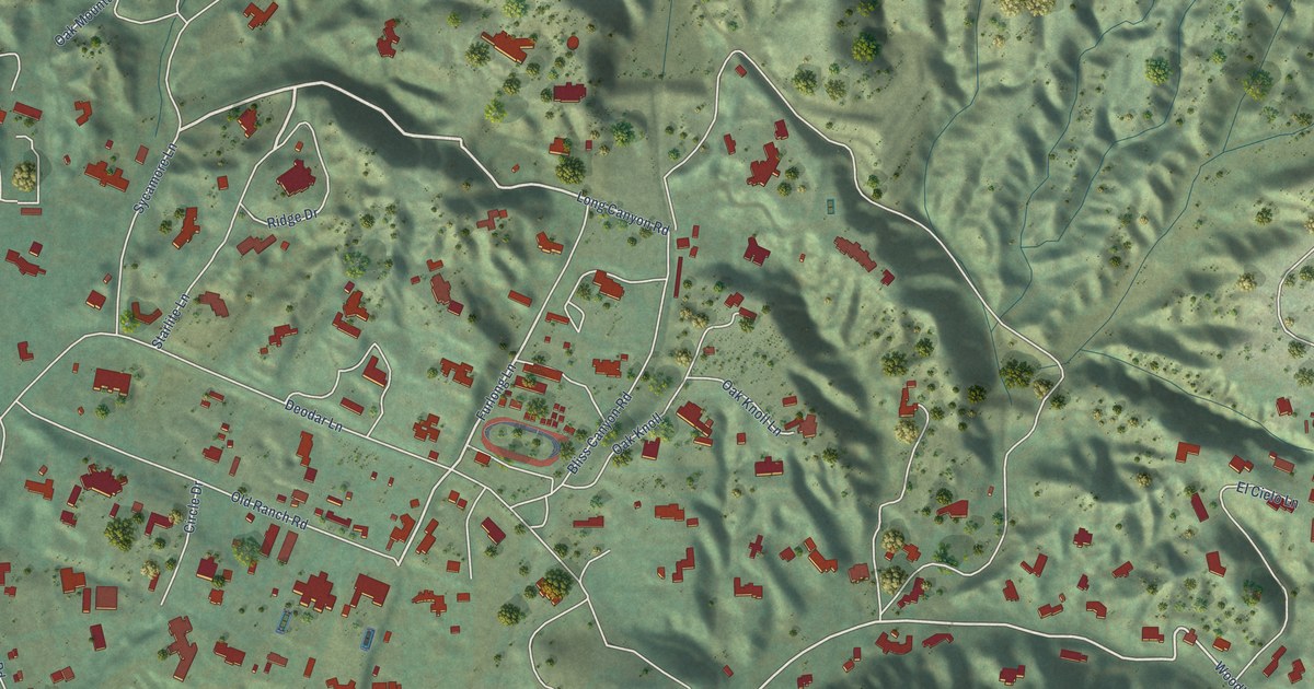 Map of Bradbury, California in 2026
