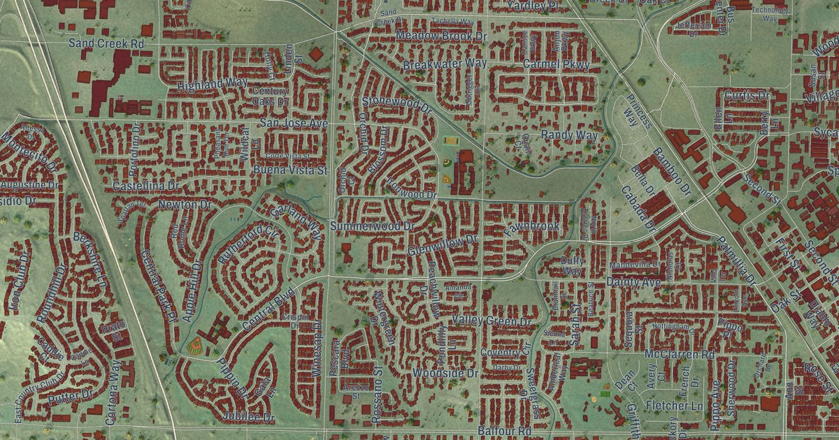 Map of Brentwood, California in 2026