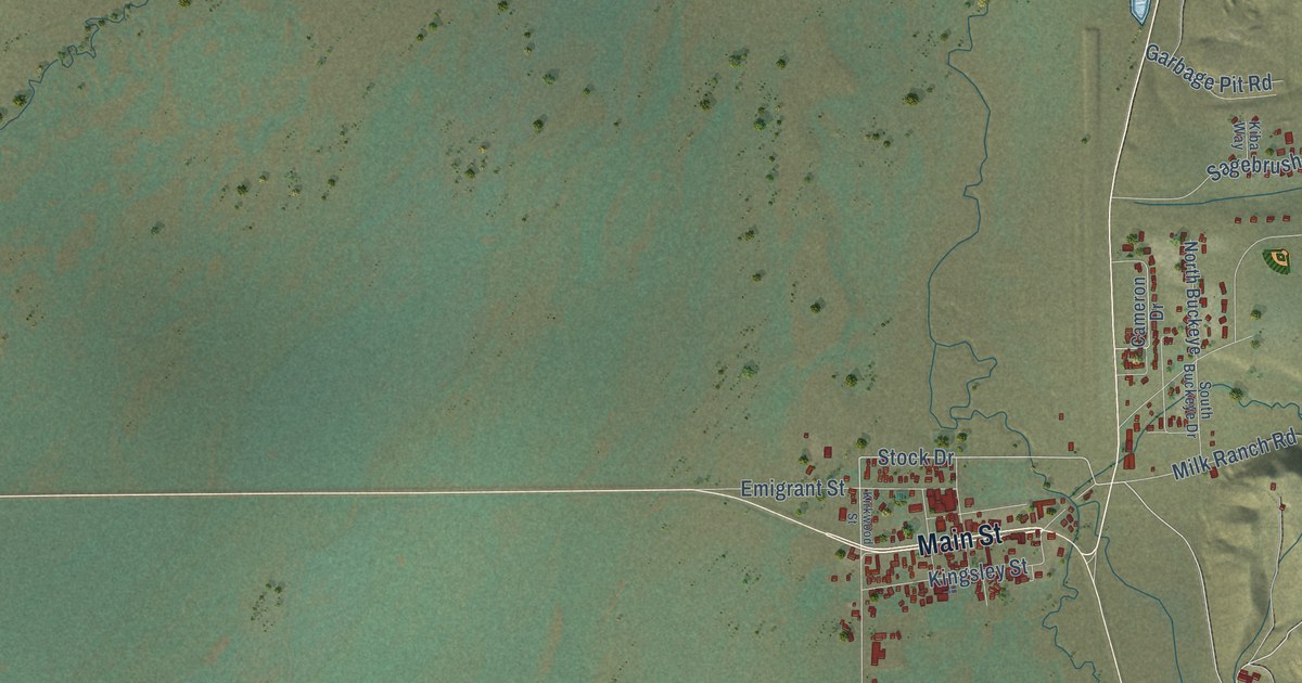Map of Bridgeport, California in 2026