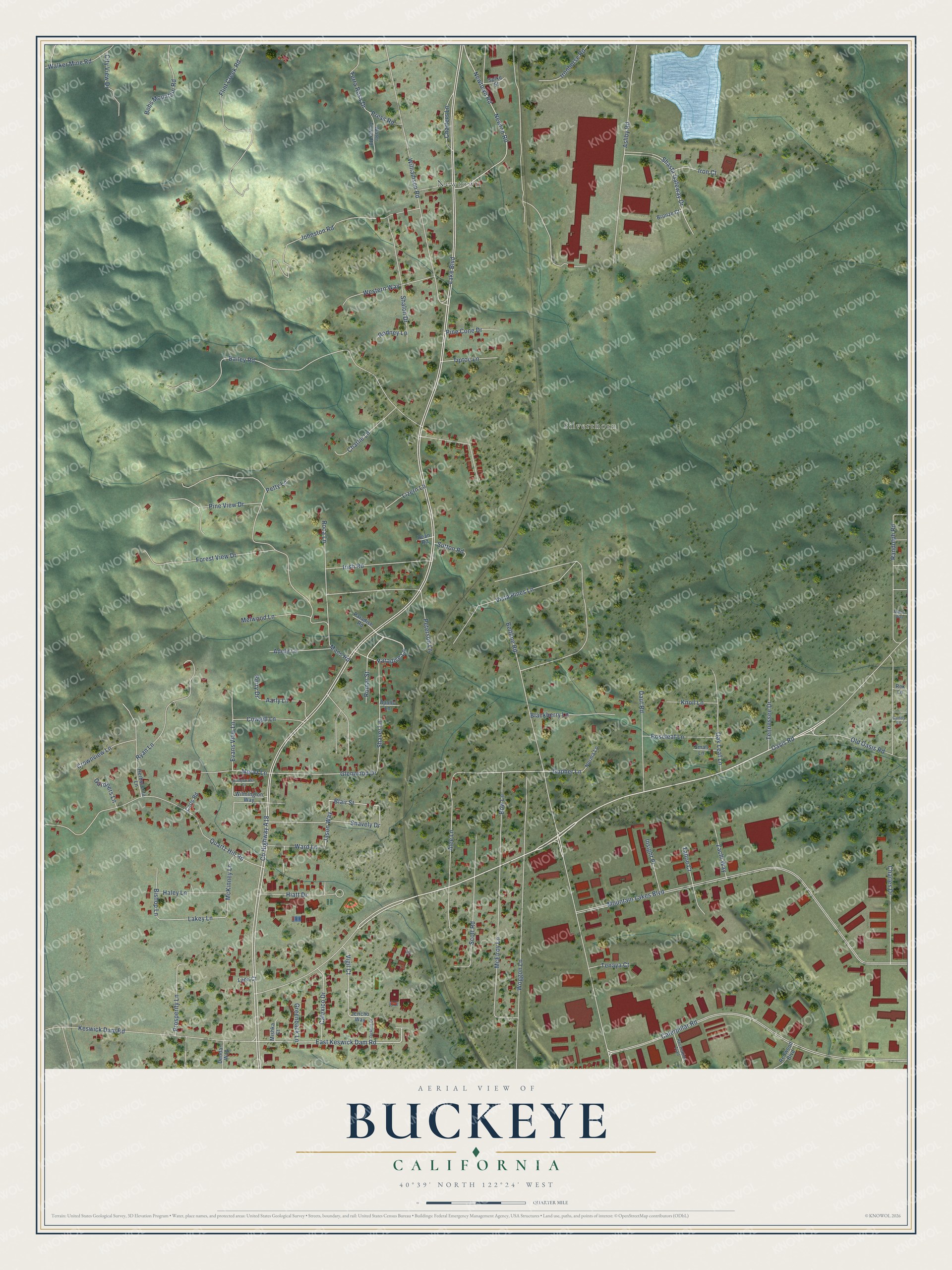 Watermarked full-map preview of Buckeye, California