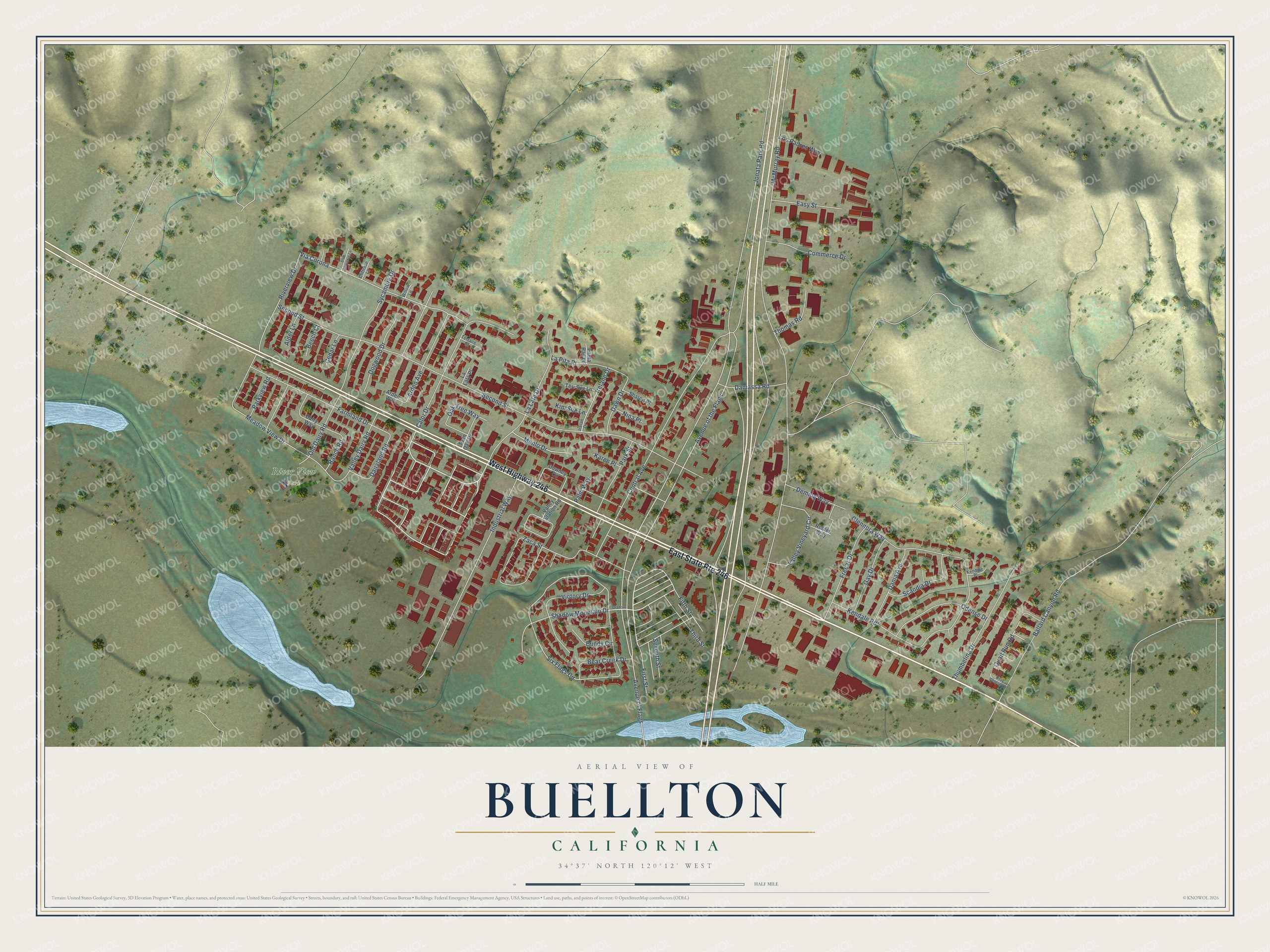 Watermarked full-map preview of Buellton, California