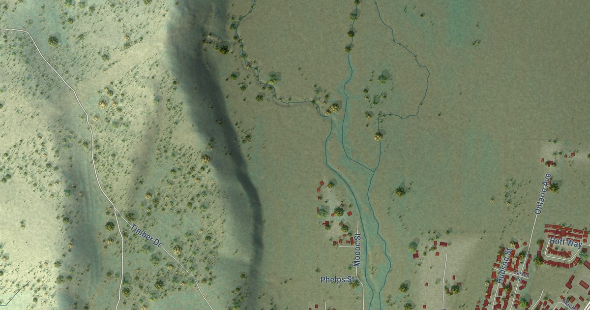 Map of Burney, California in 2026